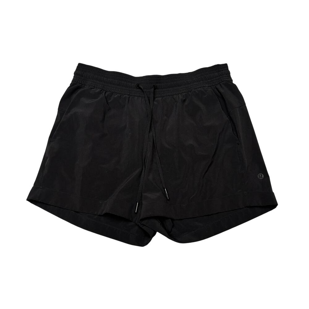 Lululemon 3" Spring Break Away Athletic Run Shorts Women's Size 8 Black Gym